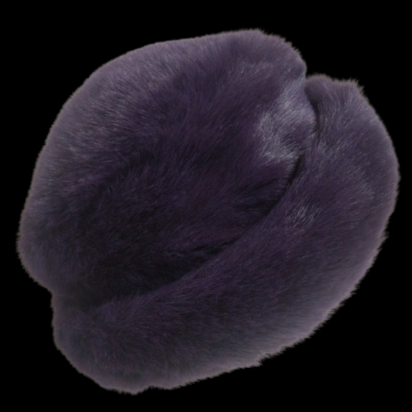Bucket Hat Purple Faux Fur Convertible Fuzzy - Picture 7 of 14